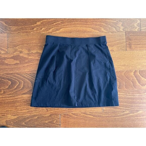 Tommy Hilfiger Mini Skirt Pull On Casual Pleated Stretch Black Sz S NWT
